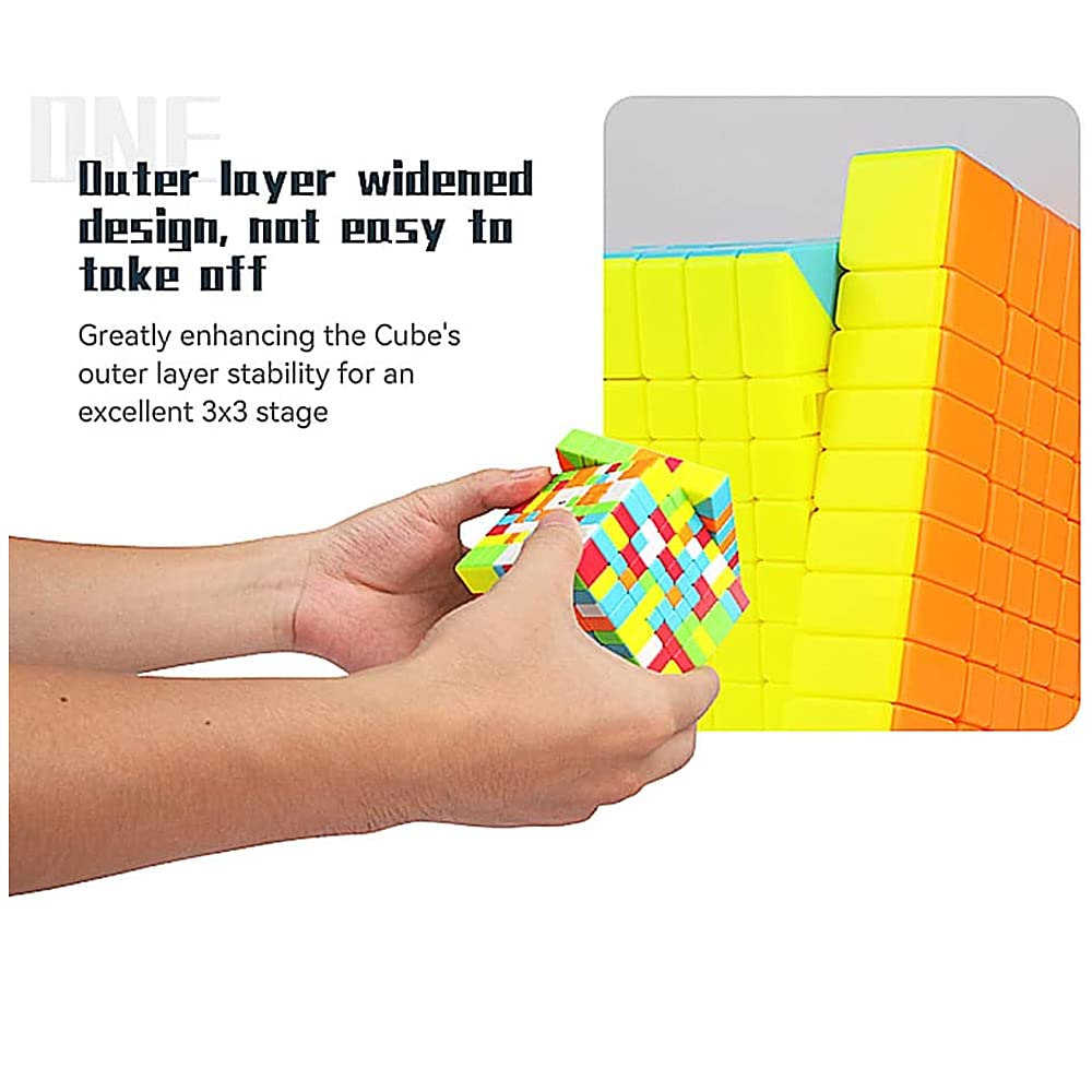Liangcuber Qy Speed Cube 9X9 Stickerless 75Mm 9X9X9 Puzzle Cube Magic(2021 Version)