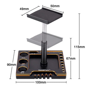 HobbyPark 1/18 1/24 RC Crawler Work Stand 360 Degree Rotation Lift Or Lower RC Car Repair Workstation for TRX4M TRX4MT Axial SCX