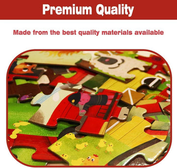 Puzzles for Kids Ages 12 Year Old 24 Pieces Large Fire Truck Kids Jigsaw Puzzles, Professional Preschool Toy Puzzles for Toddler
