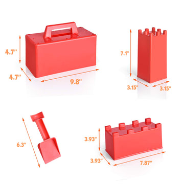 Snow Fort Building Block - Beach Sand Toys for Kids, Sand Castle Mold Kit, Winter Summer Outdoor Fun Toys for Boys Girls Toddler