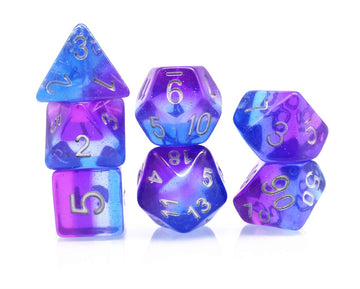 Polyhedral DND Dice Set RPG Rainbow Dice for Dungeons and Dragons(D&D) Role Playing Game,MTG,Pathfinder,Table Game,Math Games Di
