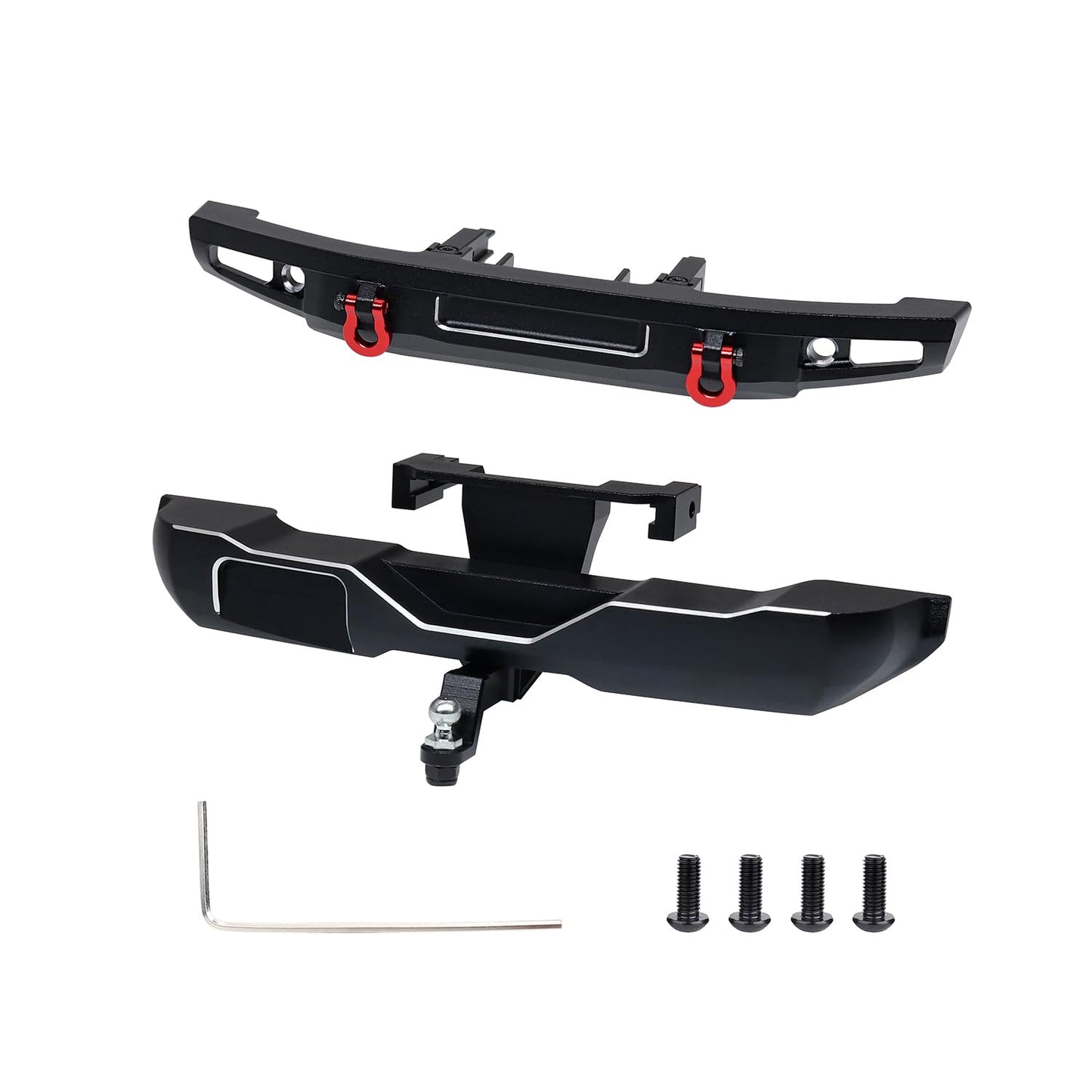GTHELE Front&Rear Bumper Aluminum for Traxxas 1/18 TRX4M Bronco Upgrade Parts RC Crawler Car
