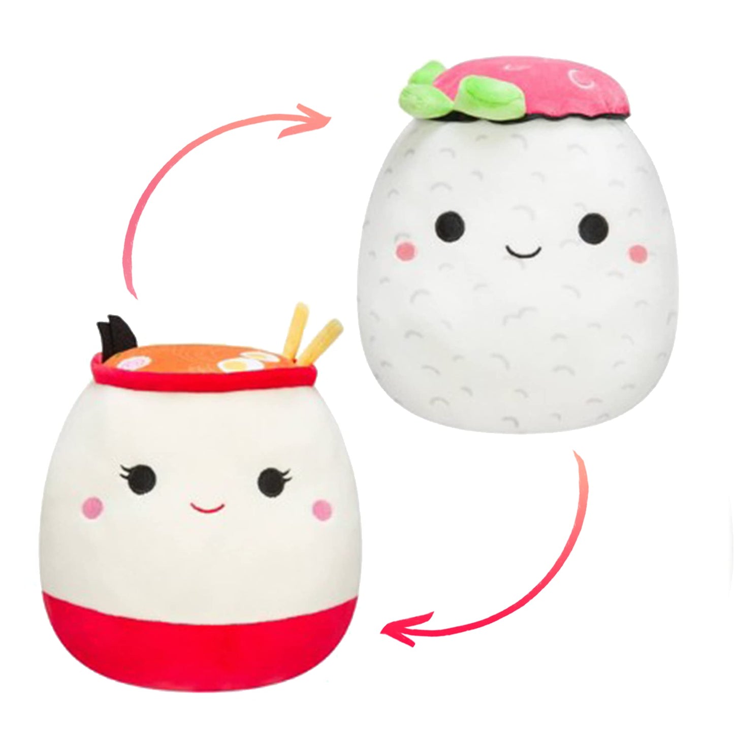 Squishmallow 8A Shun The Sushi Raisy The Ramen Flipamallow 2022 limited availability BNWT KellyToy Flip a Mallows