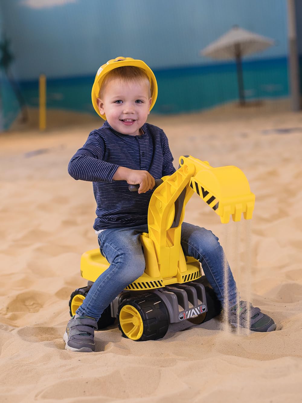 BIG Power Worker Maxi Digger Excavator Vehicle , Yellow