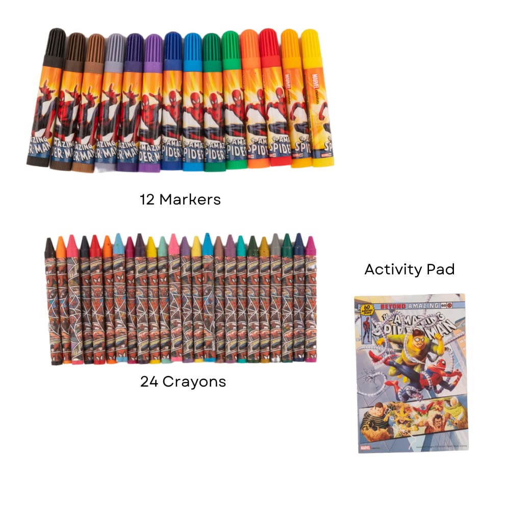 Marvel Avengers Spiderman Creative Coloring Canvas Painting And Activity Set For Kids, 1000+ Pcs