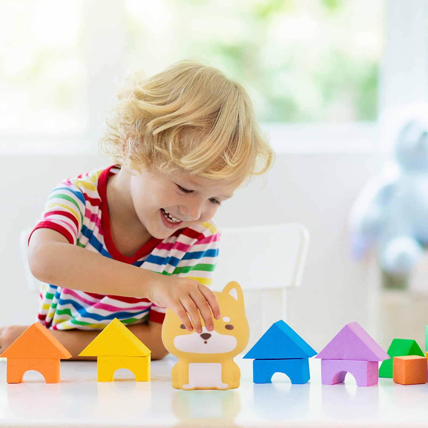 Anboor 4.2 Squishies Toy Dog Kawaii Soft Squishies Animals Toy Slow Rised Squeeze Puppy Dog Squish Stress Relief for Kid mature-themed Toys