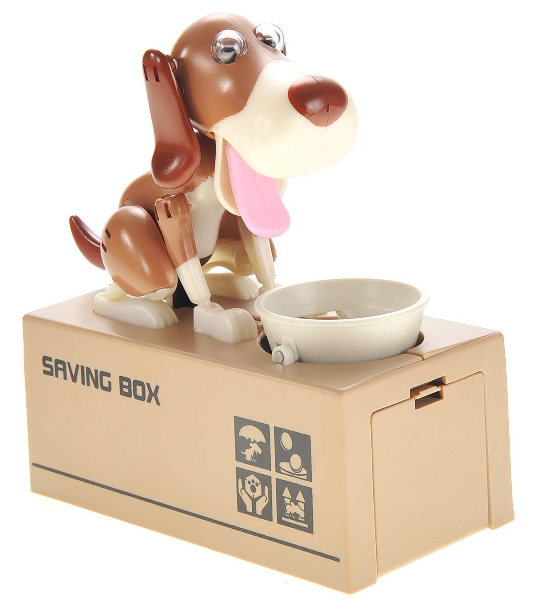 Az Trading And Import Dog Piggy Bank (White Brown)