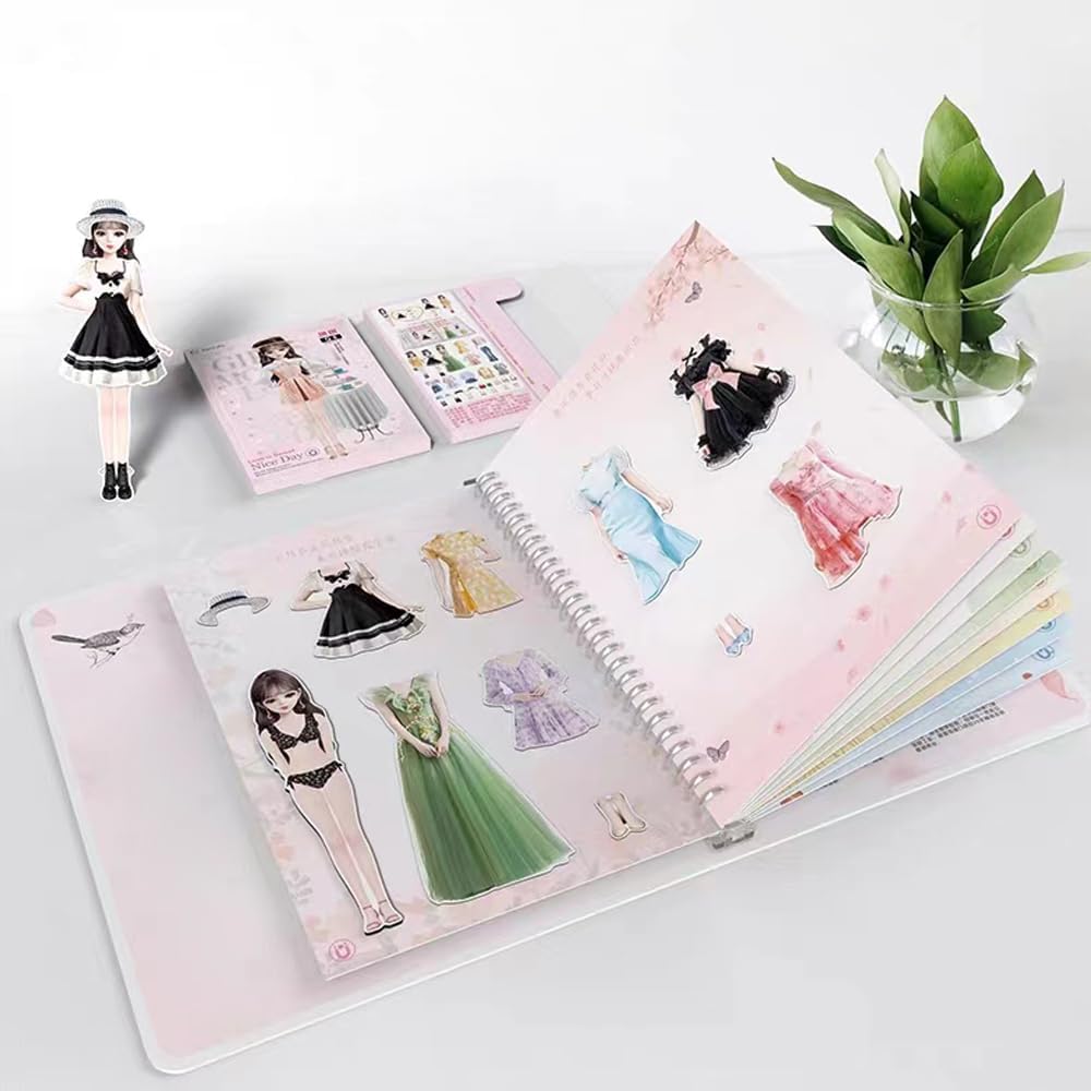 Generic Magnetic Princess Dress Up Paper Doll, Magnet Dress Up Games, Play Travel Playset Toy Magnetic Dress Up Dolls And Pretend For Girl (Jeansie), Medium