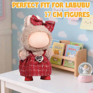AICase for Labubu Clothes/for Labubu Outfits Clothes Set for 17cm Lububu Doll 2 Piece Set enhanced elegant Chic Dress Clothing for LA BUBU Girls Stylish Adorable Dolls Clothes Accessories (No Doll)_5