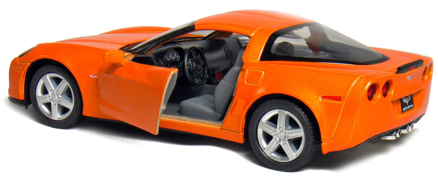 Set of 4: 5'' 2007 Chevy Corvette Z06 1:36 Scale (Blue/Orange/Red/Yellow)