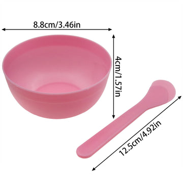 Safycaby Diy Slime Making Tools 8 Plastic Slime Bowl And 8 Glue Mixing Spoons For Funny Craft Making Arts (8 Sets Pink)