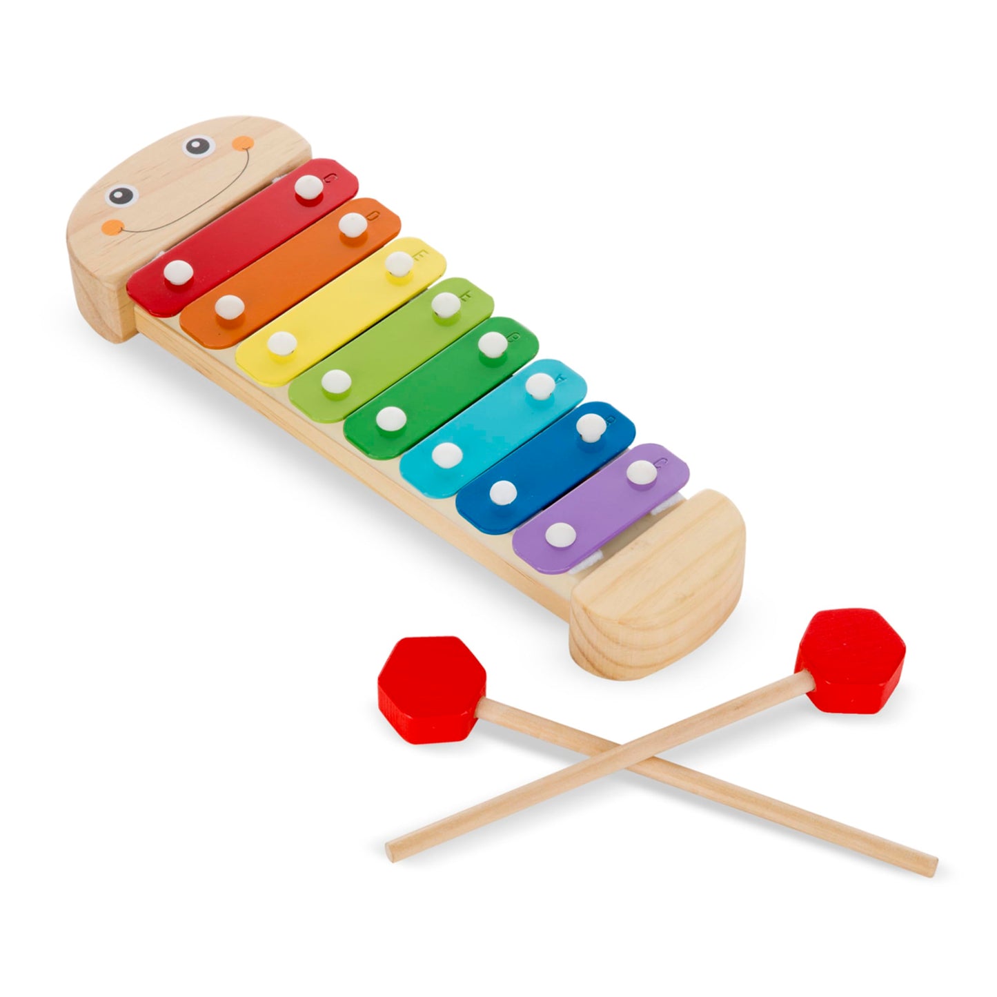 Melissa & Doug Caterpillar Xylophone Musical Toy - Blue, 15.25 x 6.5 x 1.5, Includes Wooden Mallets, For Toddlers Ages