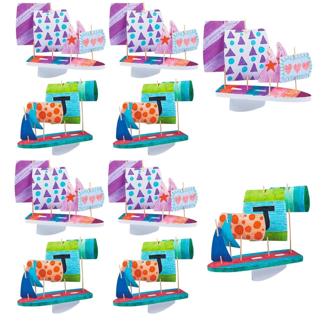 Fun Express DIY Steam Boat Ck - 10 Pieces - Educational and Learning Activities for Kids