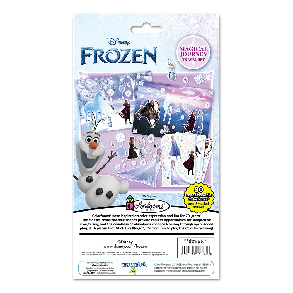 Colorforms Travel Set, Stickers For Kids - Frozen Stickers, Arts And Crafts, Reusable Sticker Book, Kids Stickers, Toddler Craft