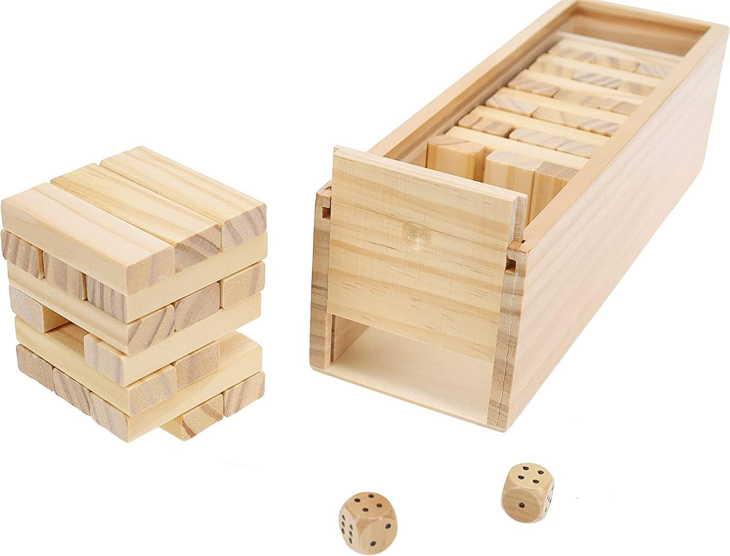 We Games Personalized Wedding Guest Book Alternative, Wood Block Stacking Party Game, Wooden Memory Keepsake Box, 54 Blocks, Cus