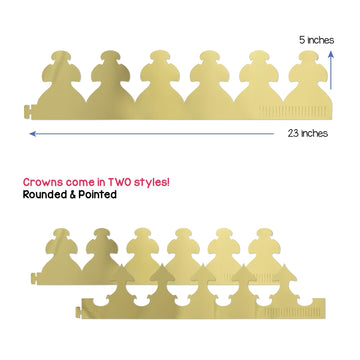 Hygloss Products, Inc Gold Bright Tag Crowns, Pack of 24, 24 Pieces, Count