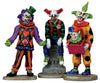 Lemax Spooky Town Evil Sinister Clown Set Of 3 #12885