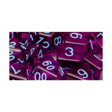 Role 4 Initiative Polyhedral Dice - Translucent Dark Purple W/Light Blue And Arch'D4 (15)