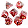 7 Pcs DND Dice Set, AORZOV Polyhedral Dice for Dungeons and Dragons D&D TTRPG MTG Table Role Playing Games(Blood Red Mixed White