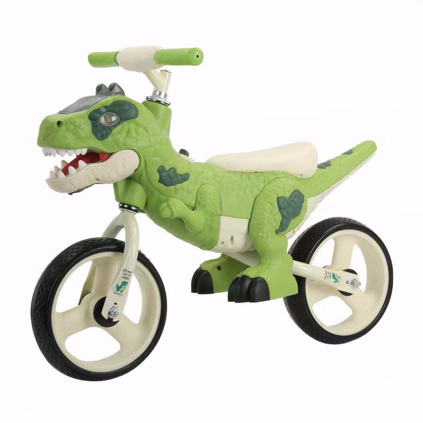 Dinosaur-Themed Toddler Balance Bike Toys for 3 4 5 6 7 Year Old Girls & Boys - Music & Lighting Effects, No-Pedal Training Bike