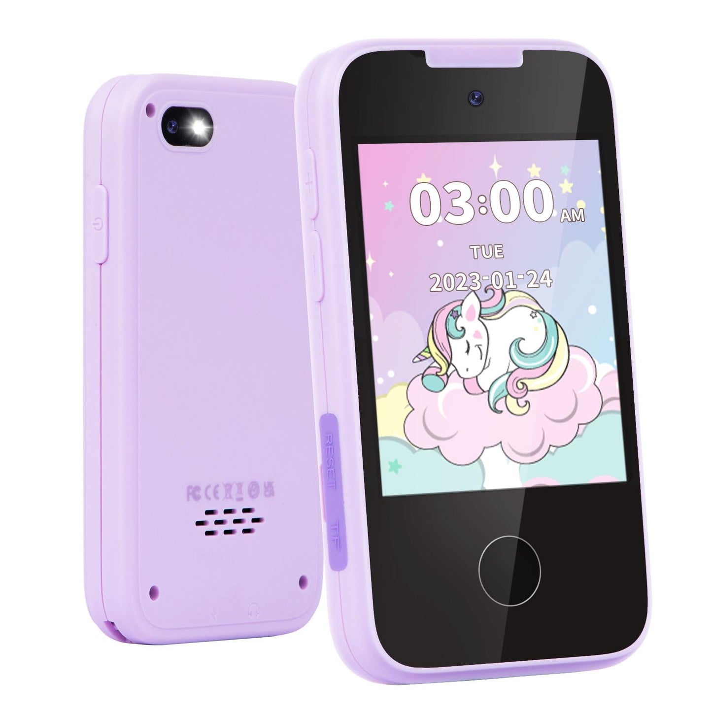 Kids Phone Toys For 3 4 5 6 7 8 Year Old Girls, Touchscreen Toddler Phone With Camera, Mp3 Music Player, Games, Habit Tracker Ed