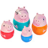 Tomy Toomies Peppa Pig Nesting Family - Includes Peppa Pig, Mummy Pig, Daddy Pig And Rattling George - Sorting And Pouring Toddler Bath Toys - Toddler Water Toys For Bath - Ages 18 Months And Up