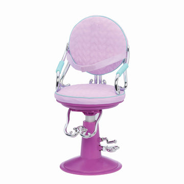Our Generation Purple Salon Chair With Hearts Salon Chair, For 18' Doll,36 Months To 120 Months