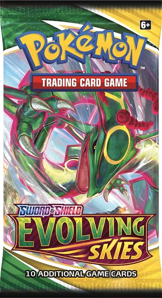 Pokemon TCG: decorative replica blade & Shield Evolving Skies Booster Pack (10 Cards)