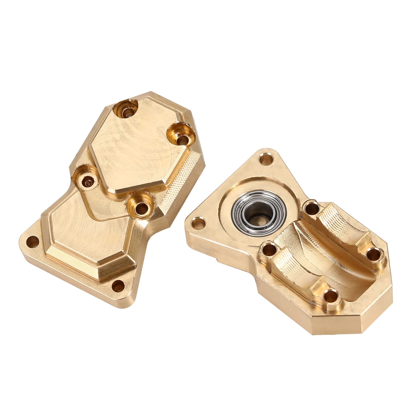 INJORA Brass Diff Cover Front and Rear Axles Housing Cover Scx24 Upgrades for Axial SCX24 Gladiator Bronco C10 JLU Deadbolt 1/24