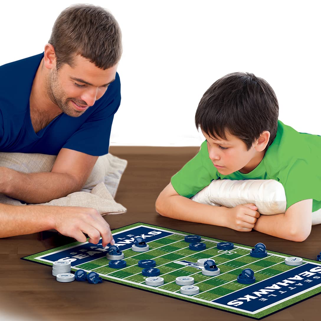Masterpieces Nfl Seattle Seahawks Checkers Board Game Set, For 2 Players, Ages 6+ , 13'' X 21''
