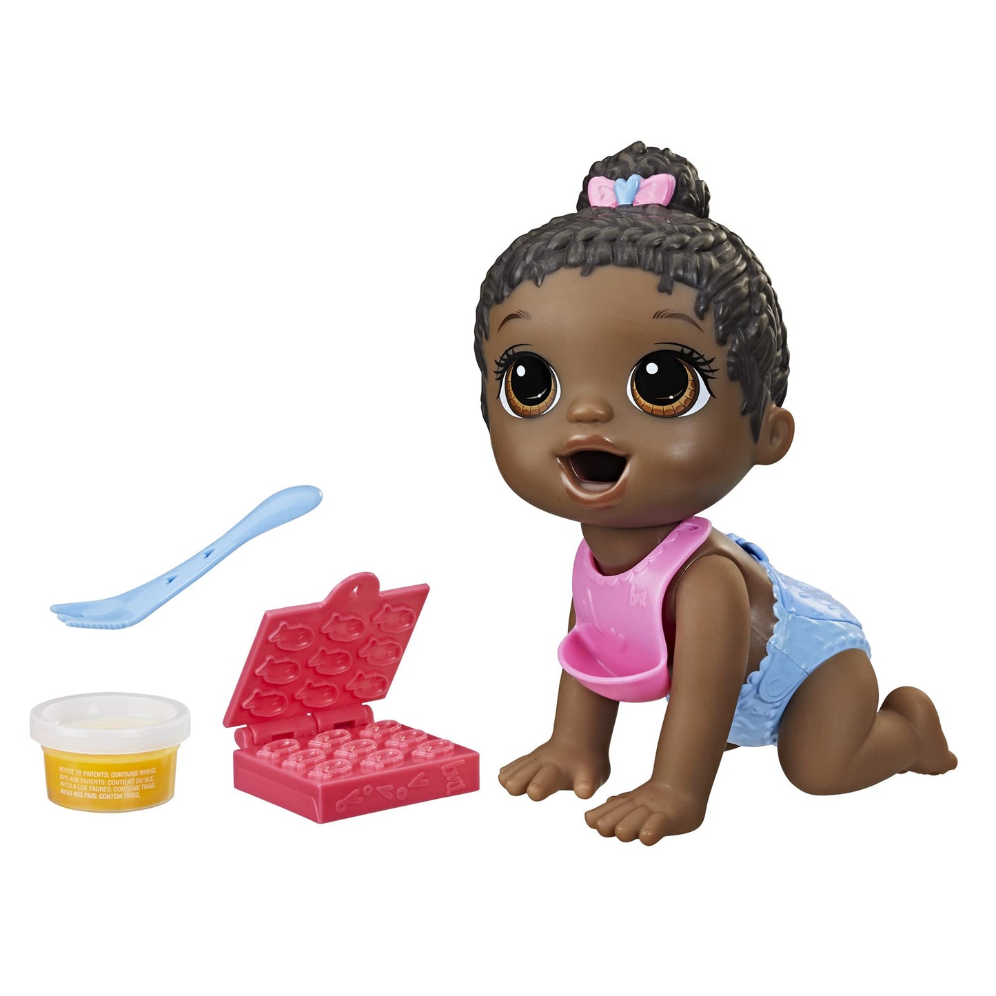 Baby Alive Lil Snacks Doll, Eats And Poops, Snack-Themed 8-Inch Baby Doll, Snack Box Mold, Toy For Kids Ages 3 And Up, Black Hair