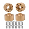 NXUEBDU 4Pcs Brass Weights 1.9 2.2 Inches Beadlock Wheels 12mm Hex Wheel Hub Widen Adapters for SCX10 TRX4 1/10 RC Crawler Upgra