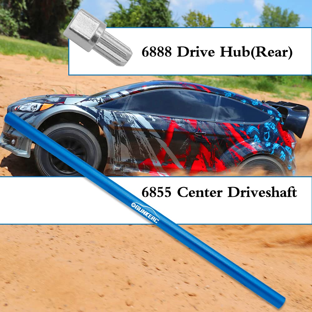 Ogunke Rc Aluminum Alloy Driveshaft Perfect Upgrade For Traxxas 4X4 Center Driveshaft (Blue)