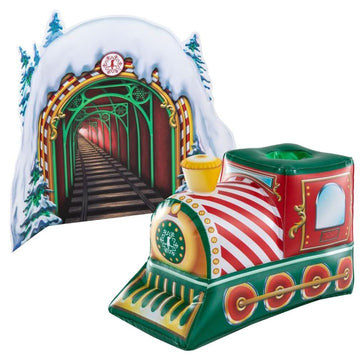 The Elf On The Shelf Scout Elves At Play Peppermint Train Ride. Inflatable Train For Fun Arrival Scenes! - Scout Elf Not Include