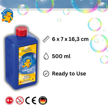 Pustefix Liquid Bubble Blowing Soap Solution Refill - 16.9 oz (500ml) - Plastic, Model: 505415