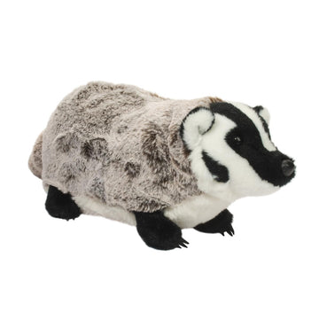 Douglas Badger Plush Stuffed Animal - Gray/Black/White/Cream, 11 Long - Soft Toy for Kids and Collectors