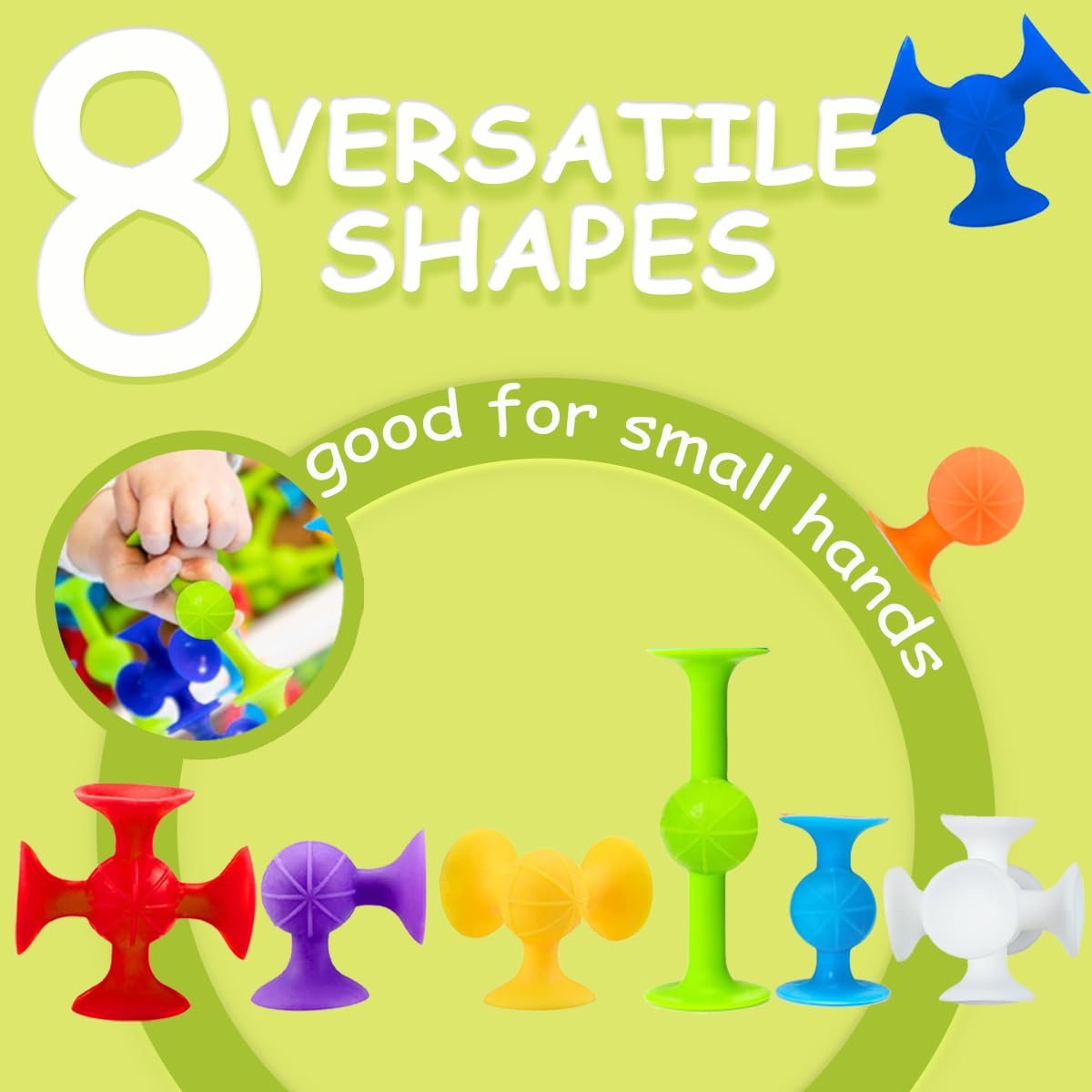 Createview Suction Bath Toys For Baby, 24 Piece Starter Set Suction Cup Toys Preschool Sensory Fidget Toys For Toddlers 1-3 4-8