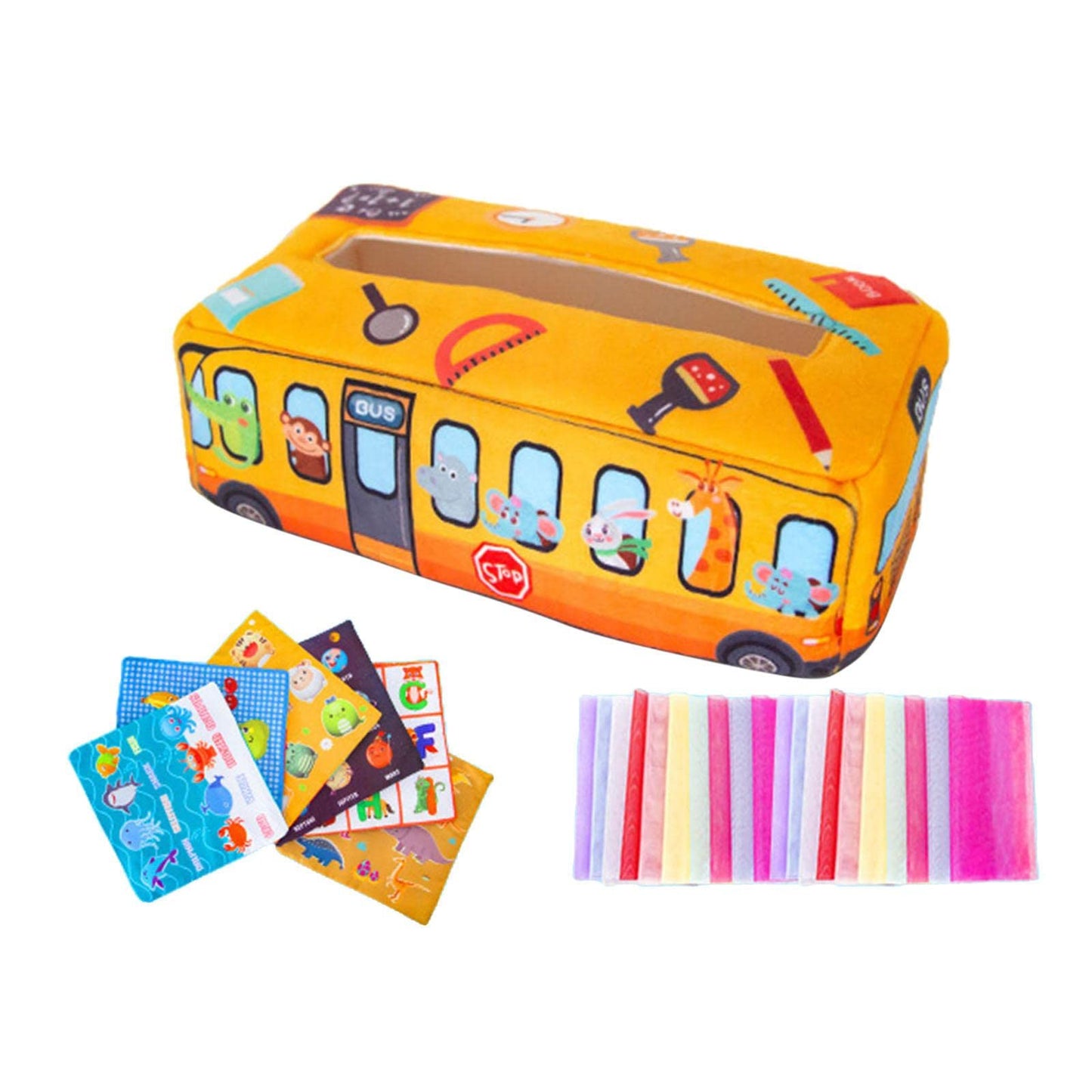 Ujeavette Baby Tissue Box Sensory Toy Early Educational Fine Motor Skill For Indoor