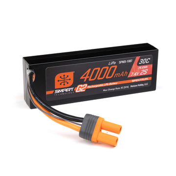 Spektrum Accessories 7.4V 4000mAh 2S 30C Smart LiPo G2 Hard Case: IC5, SPMX-1087