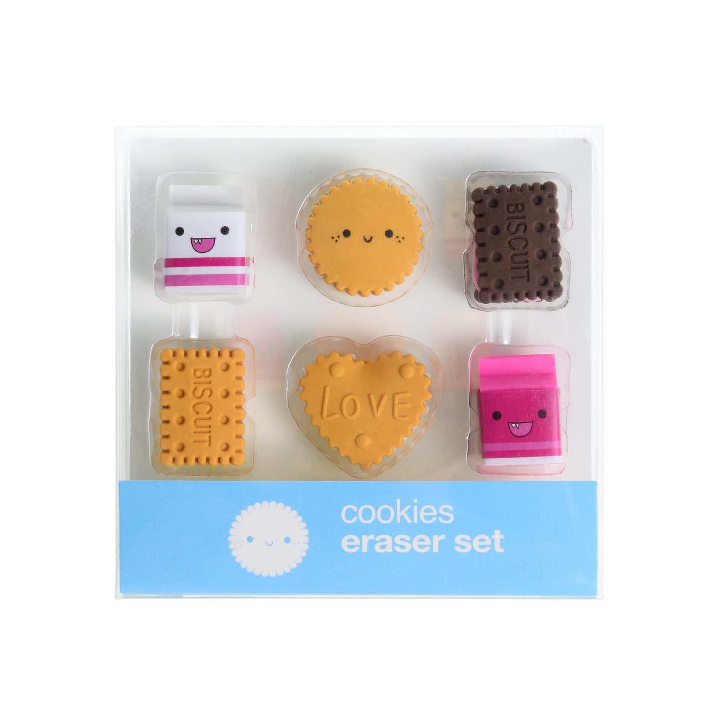 Cookie Erasers For Kids, 12 Pieces 3D Cute Food Puzzle Mini Biscuit Eraser, Cool Fun Take Apart Desk Pet Erasers For Girls