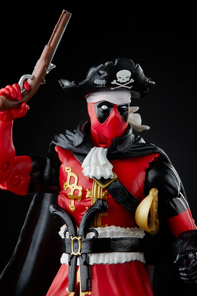 Marvel Hasbro Legends Series 6-Inch Deadpool Collection Deadpool Action Figure (Pirate) Toy Premium Design And 3 Accessories