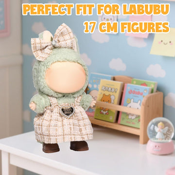 AICase for Labubu Clothes/for Labubu Outfits Clothes Set for 17cm Lububu Doll 2 Piece Set enhanced elegant Chic Dress Clothing for LA BUBU Girls Stylish Adorable Dolls Clothes Accessories (No Doll)_01