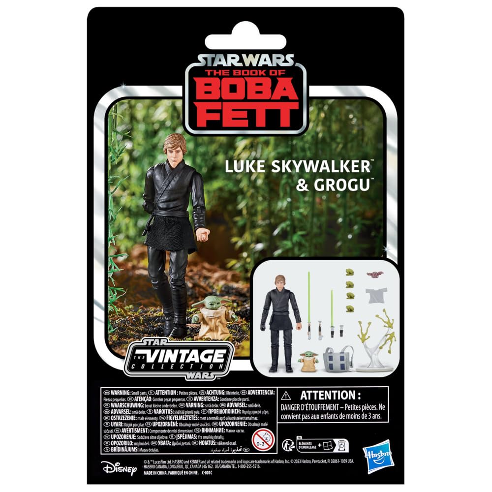 Star Wars: The Book Of Boba Fett Vintage Collection Luke Skywalker & Grogu Action Figures 10 Cm