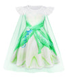 Wonderbabe Tiana Dress For Girls Green Fairy Frog Princess Birthday Party Fancy Dresses Halloween Elf Costume Outfits With Cape Size 1-2T