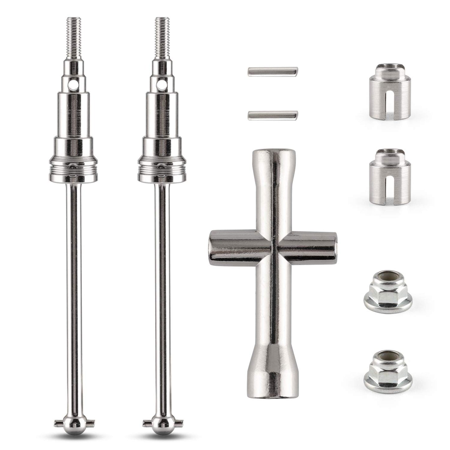 Haiboxing 1/18 Rc Cars Spare Parts Metal Front Universal Shafts & Metal Diff. Cups & Pins & Lock Nut M3 M1884 Apply To 2021 New