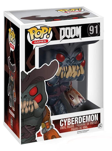 Funko POP Games Cyberdemon Action Figure, 6" Multicolor, Model 7940, Plastic