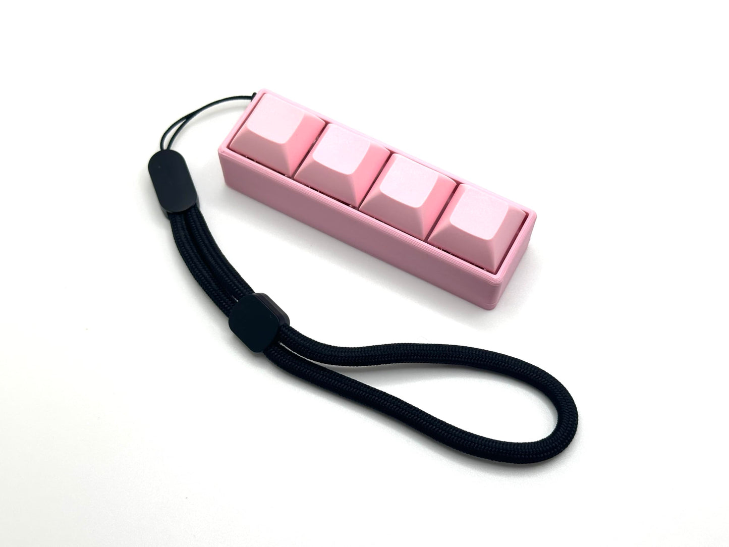 Four-Button Clicky Mechanical Switch Fidget Toy | Stim Toy, Stress Relief, Adhd (Pink Base, Light Pink Keycaps)