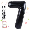Smlpuame 40 Inch Number Balloon 0-9 Black Large Number 7 Balloons,Digital Balloons For Birthday Party Celebration Decorations Su