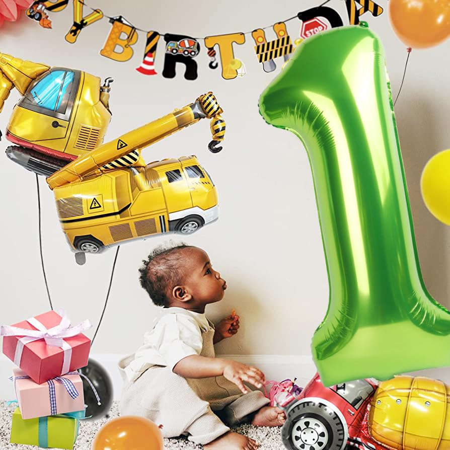 40 Inch Number 7 Balloon, Light Green Jumbo Large Seven Birthday Party Supplier, Mylar Foil Big Balloon Number For 7 17 27 70 En
