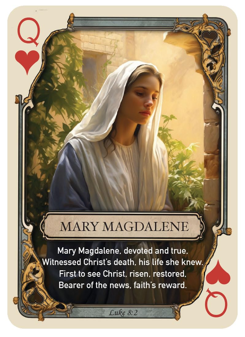 Generic New Testament Character Playing Cards - Features 53 Iconic New Testament Characters with Beautiful Artwork and Poetry, S